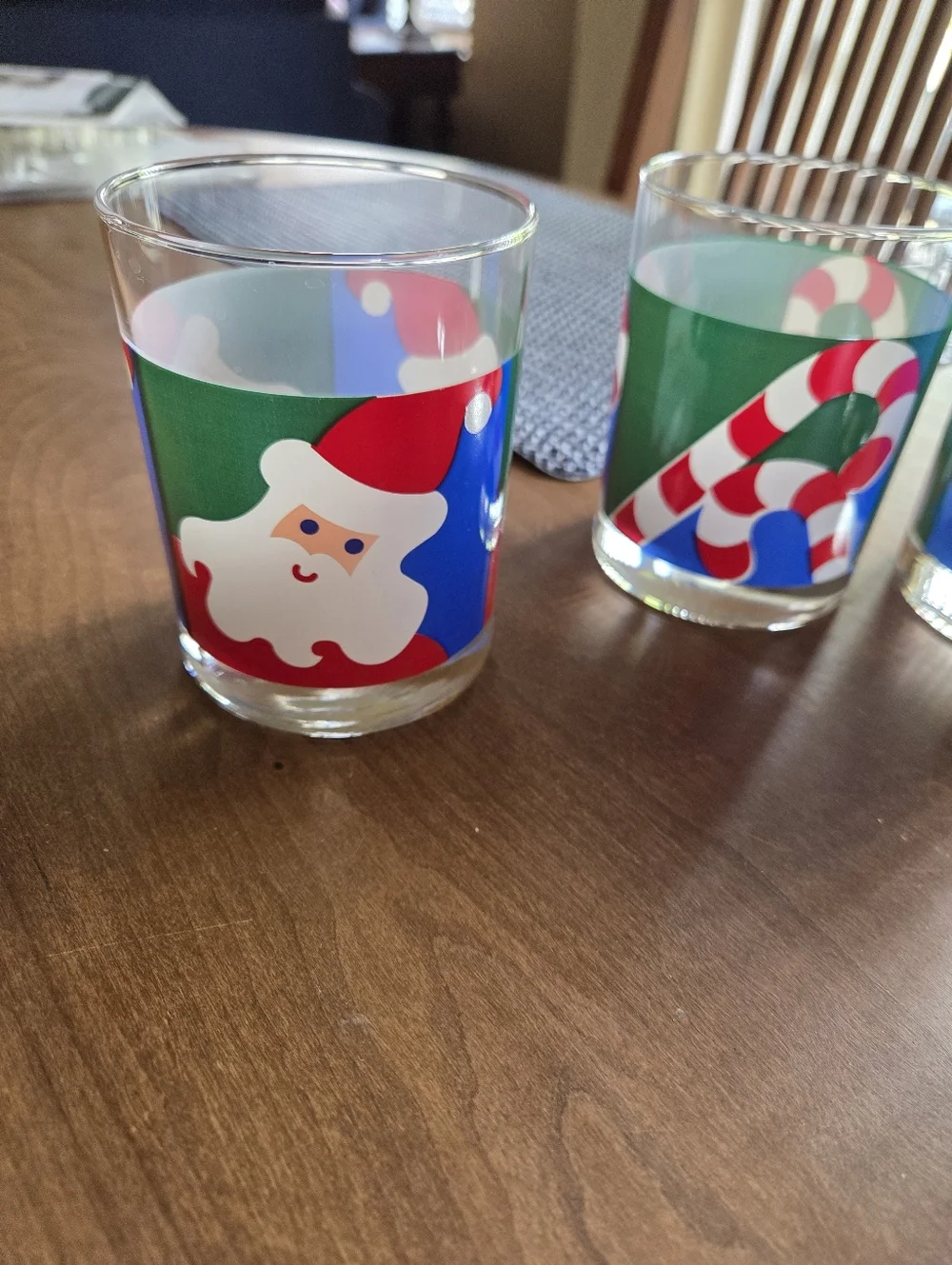 Set Of Four Holiday Lowball 12oz Glasses